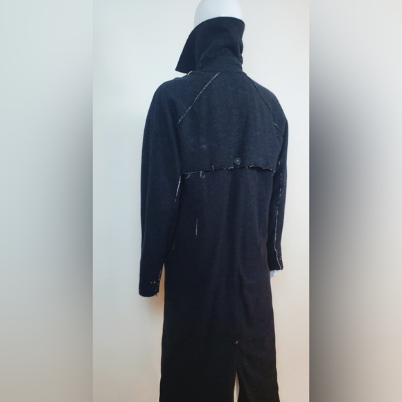 TRANSIT Wool Parka Overcoat Trench Coat Long Jacket Dark Gray NWT - Picture 9 of 14